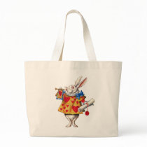 ALICE'S WHITE RABBIT IN WONDERLAND CANVAS BAGS
