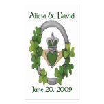 Alicia & David Vertical Wedding Cards Business Cards