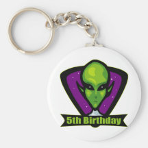 Alien 5th Birthday Gifts Keychains