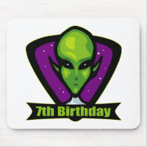 Alien 7th Birthday Gifts Mouse Pad