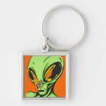 Alien and Butterfly Keychain