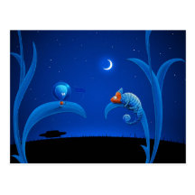 Alien and Chameleon Post Cards