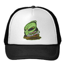 Alien and Flying Saucer UFO Hat