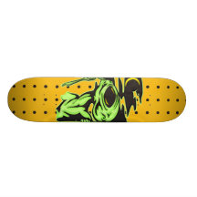 Alien and the Moon Custom Skateboard