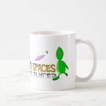 alien between 2 spaces mug