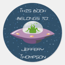 Alien Bookplate Stickers