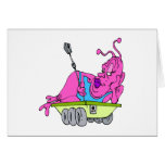 Alien Car Model Greeting Card