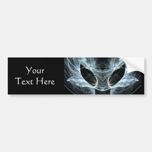 Alien Cat. Mystical Fantasy Art Fractal. Bumper Sticker
