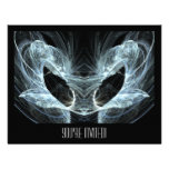 Alien Cat. Mystical Fantasy Art Fractal. Personalized Invitation