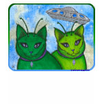 Alien Cats UFO Space Fantasy Cat Art Shirt