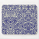 Alien Circuit II - Cream on Dark Blue Mouse Pads