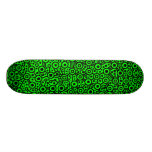 Alien Circuit III - Black on Green Skateboard Deck