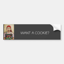 Alien Cookies finished painting Bumper Sticker