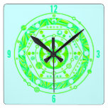 Alien Crop Circle Art  Wall Clock