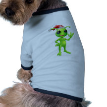 Alien de Noël T-shirts Pour Chien