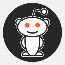 Alien de Reddit Autocollants Ronds