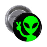 Alien de signe de paix badge