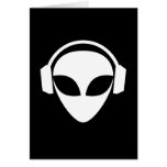 Alien DJ Folding Card