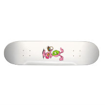 Alien Dressed as Easter Bunny with Basket Skateboards