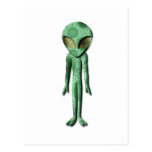 Alien étant carte postale