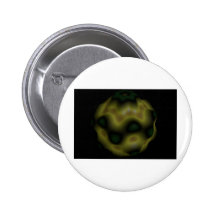 Alien Fractal Gold Button