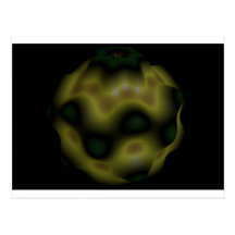 Alien Fractal Gold Postcard