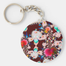 Alien Garden Fractal Key Chain