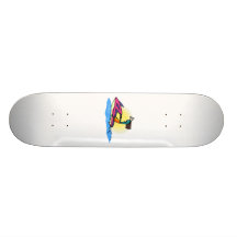 Alien Girl on JetSki Skate Board Deck