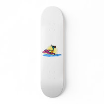 Alien Girl on JetSki Skate Board Deck