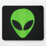 Alien, Green face Mouse Mats