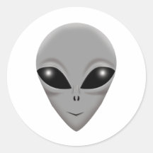 Alien Grey Sticker