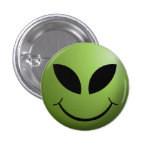 Alien Happy Smiley Face Pins