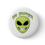 Alien Head Big Brother Pinback Buttons