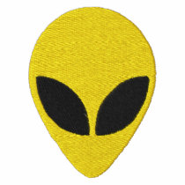 Alien Head Green with Black Eyes Pattern