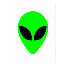 Alien Head Postcard