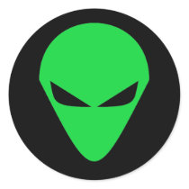 Alien Head Sticker