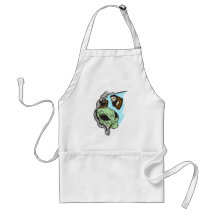 Alien Human Head Trophies Aprons