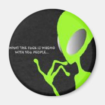 Alien Humour Refrigerator Magnet