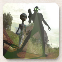 Alien Hunters Drink Coaster