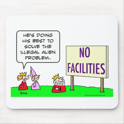 alien immigration illegal king no facilities mousepad by rexfmay