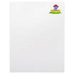Alien in kiddie pool with hat on letterhead