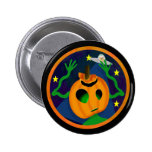Alien Jack-O-Lantern Buttons
