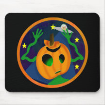 Alien Jack-O-Lantern Mousepad