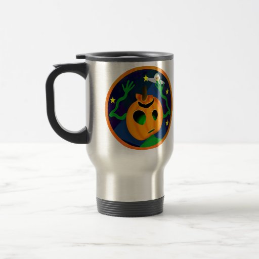 Alien Jack-O-Lantern Travel Mugs