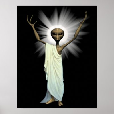 Alien Jesus Print by MidnightDreamer
