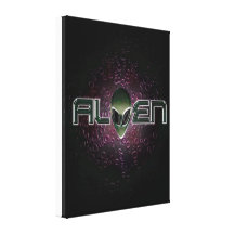 Alien logo Stretched Canvas Print
