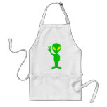 Alien Peace Sign Apron
