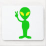 Alien Peace Sign Mouse Mat