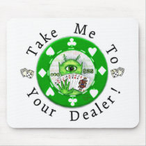Alien Poker Chip Mousepad