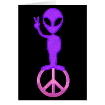 Alien pourpre de paix cartes
